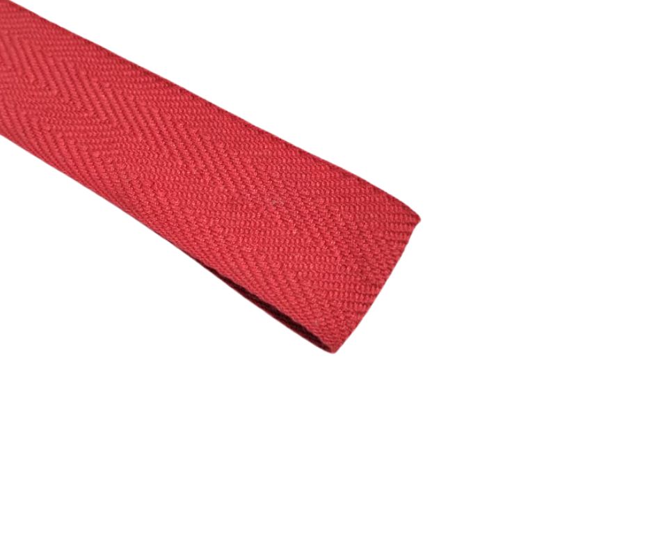 tali webbing motif warna merah